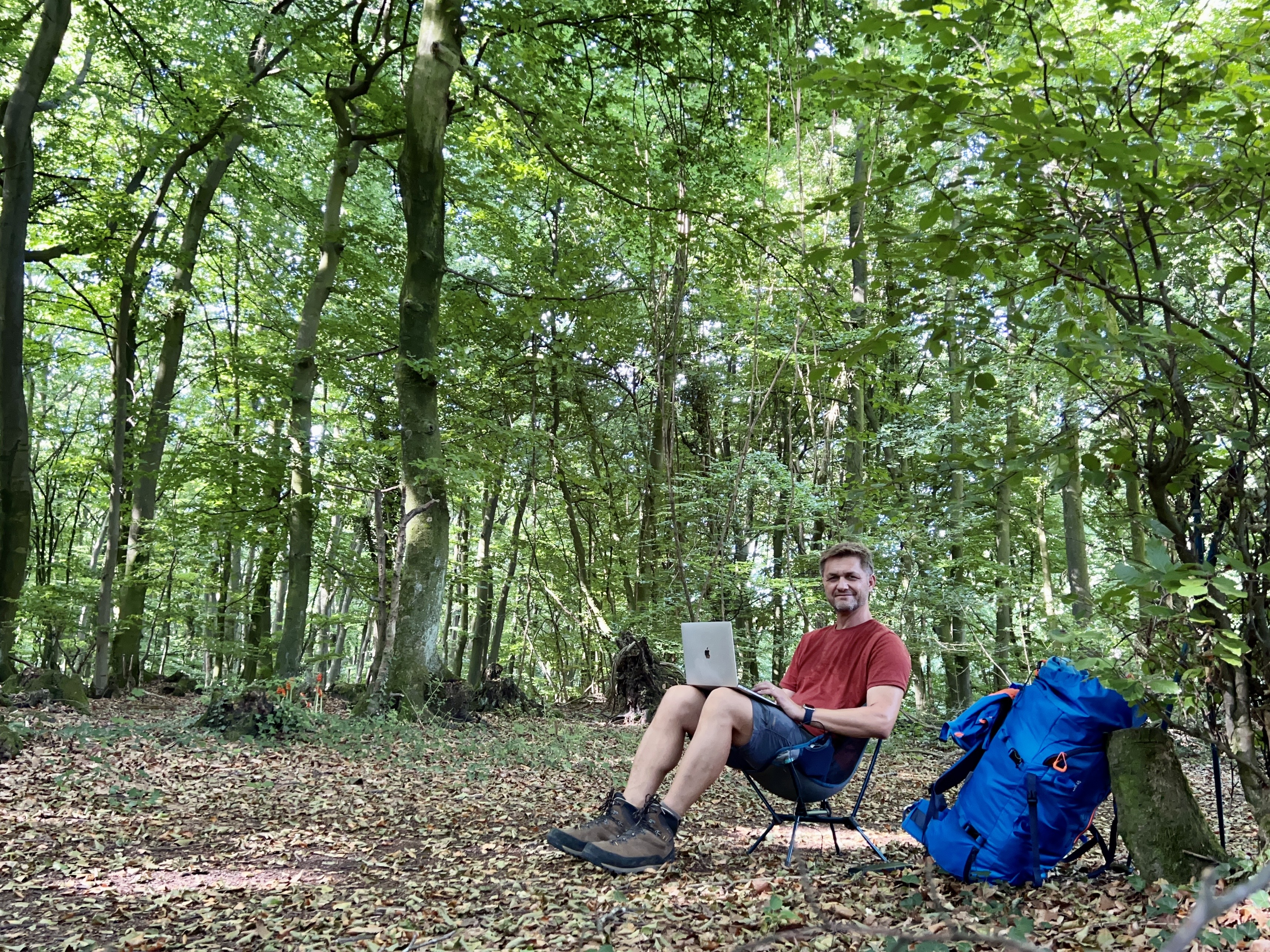 An ultralight chair is an excellent advantage as the internet coverage isn&rsquo;t mapped to park benches.