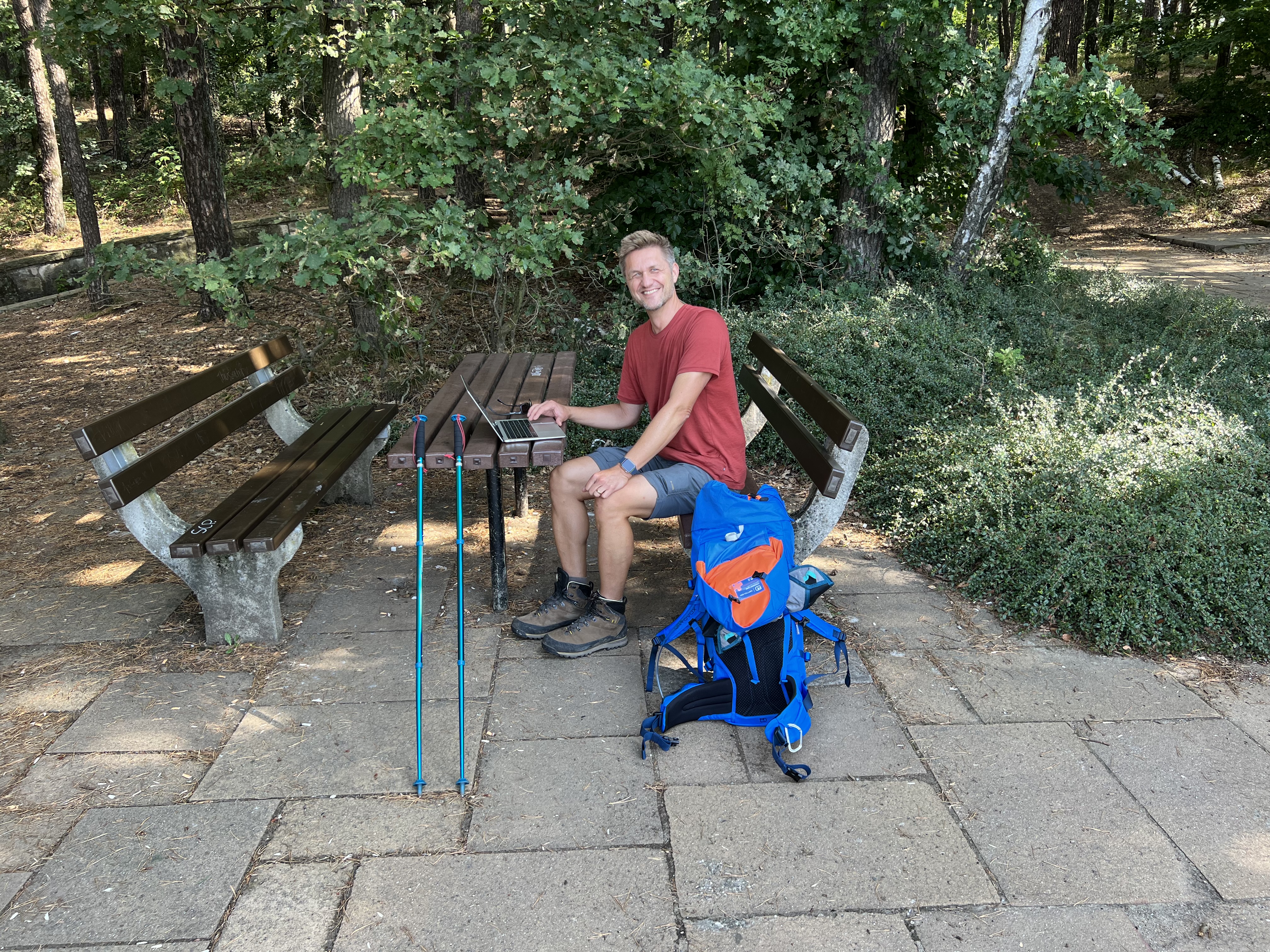 A quick break and work session.